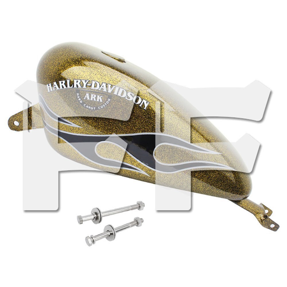 ハーレー スポーツスター XL 883 1200 48 Forty-Eight 2004-2023 ガソリンタンク 14.4L 3.8GAL ゴールド HL-TANK-K 新品拍卖