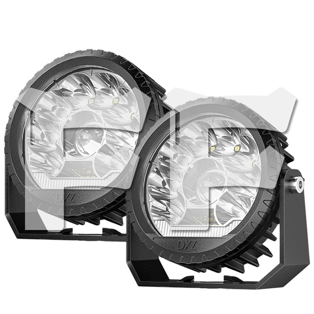 5インチ 51W 作業灯 LED ワークライト ホワイト イエロー 5100LM スポットライト プロジェクターレンズ 建築機械 道路照明 工事現場 2個拍卖