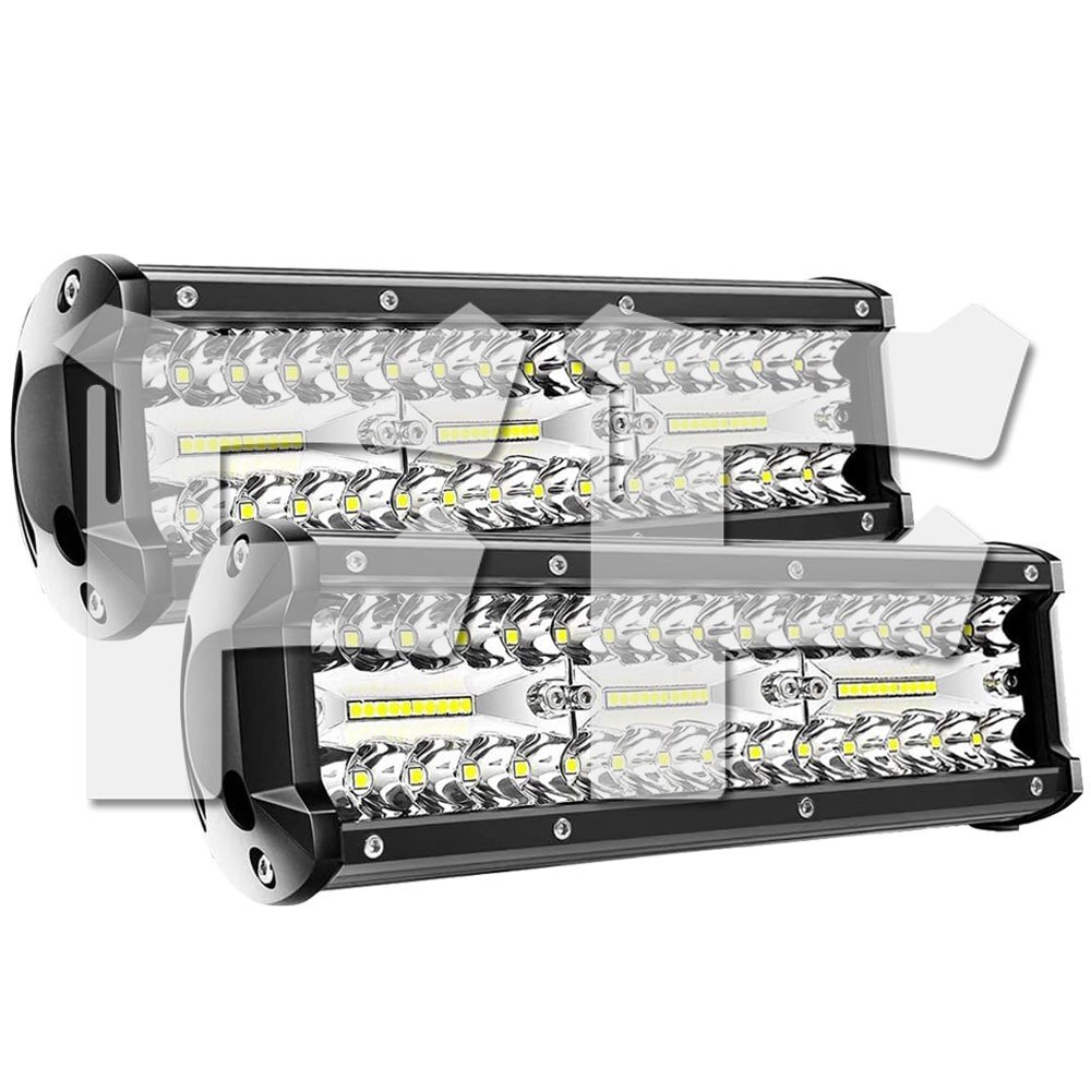 9インチ LED ワークライト 作業灯 180W 6500K ホワイト 照明 トラック SUV ボート 建設機械 12V/24V兼用 SM180W 2個 新品拍卖