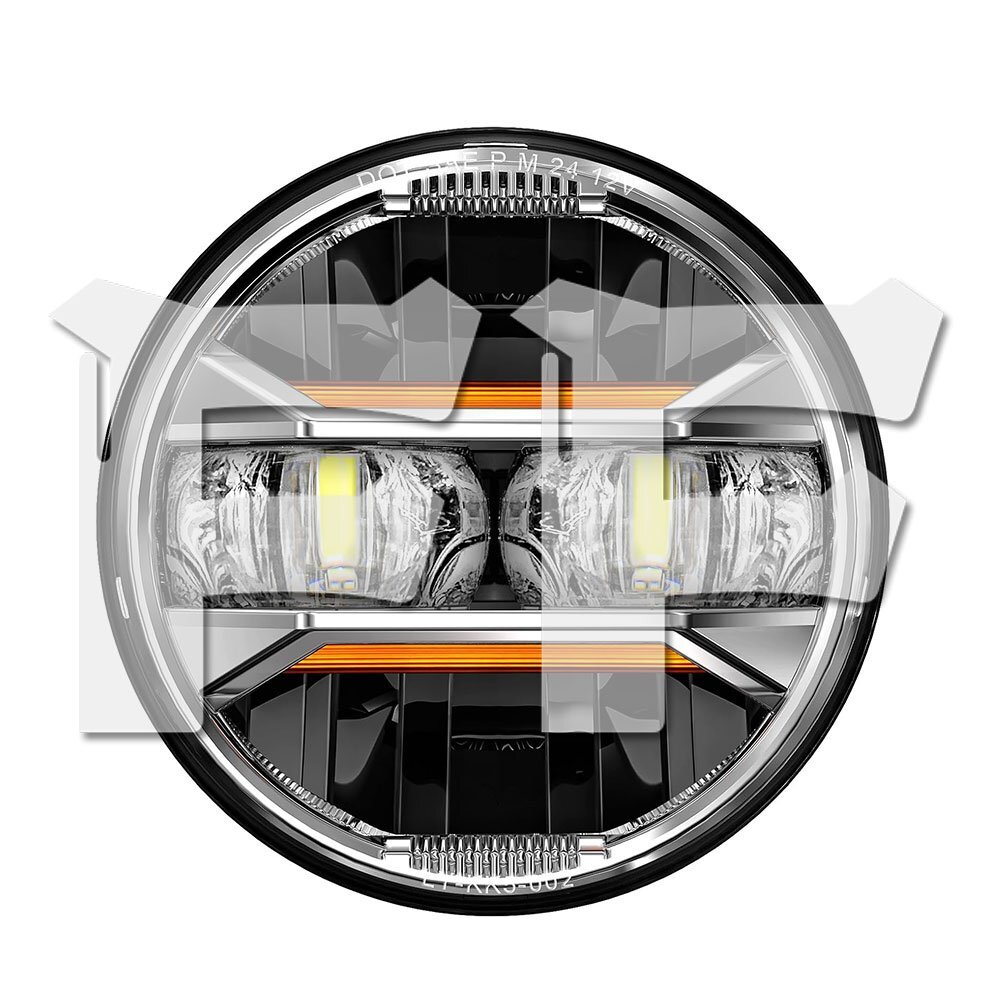 5.75インチ ハーレーダビッドソン ロードグライド LED ヘッドライト デュアルキット クローム パーツ オートバイ 1セット拍卖