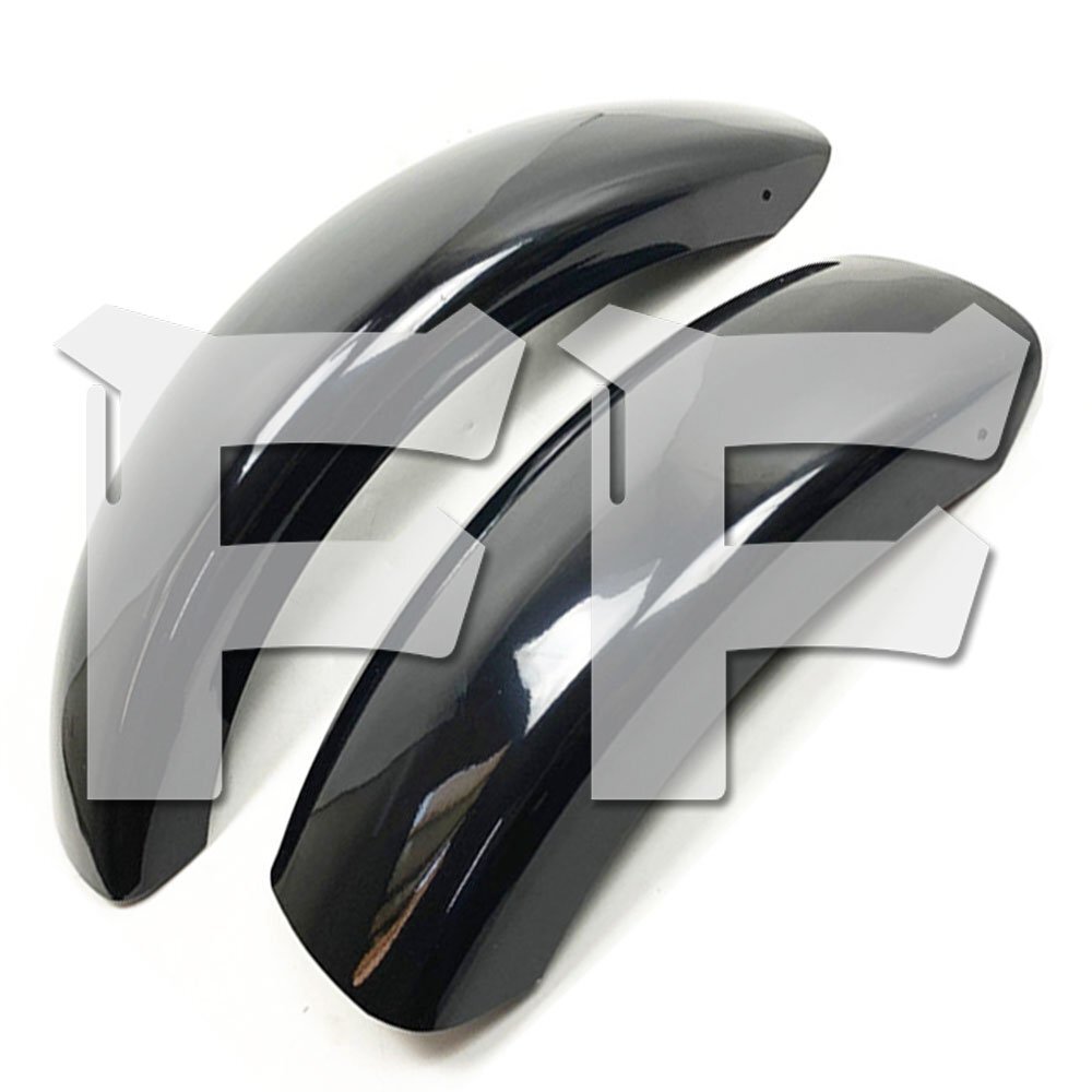 送料無料.. オートバイ ホンダ ヤマハ スズキ カワサキ ハーレー XL 883 1200 リア フロント マッドガード 泥除 光沢黒 ブラック FRSG-HL2B拍卖