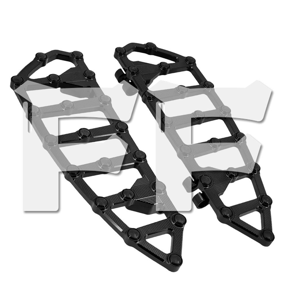 送料無料.. ハーレーソフテイル FL ツーリング ストリート ロードグライド トライク フットペグ フットボード ブラック パーツ カスタム拍卖