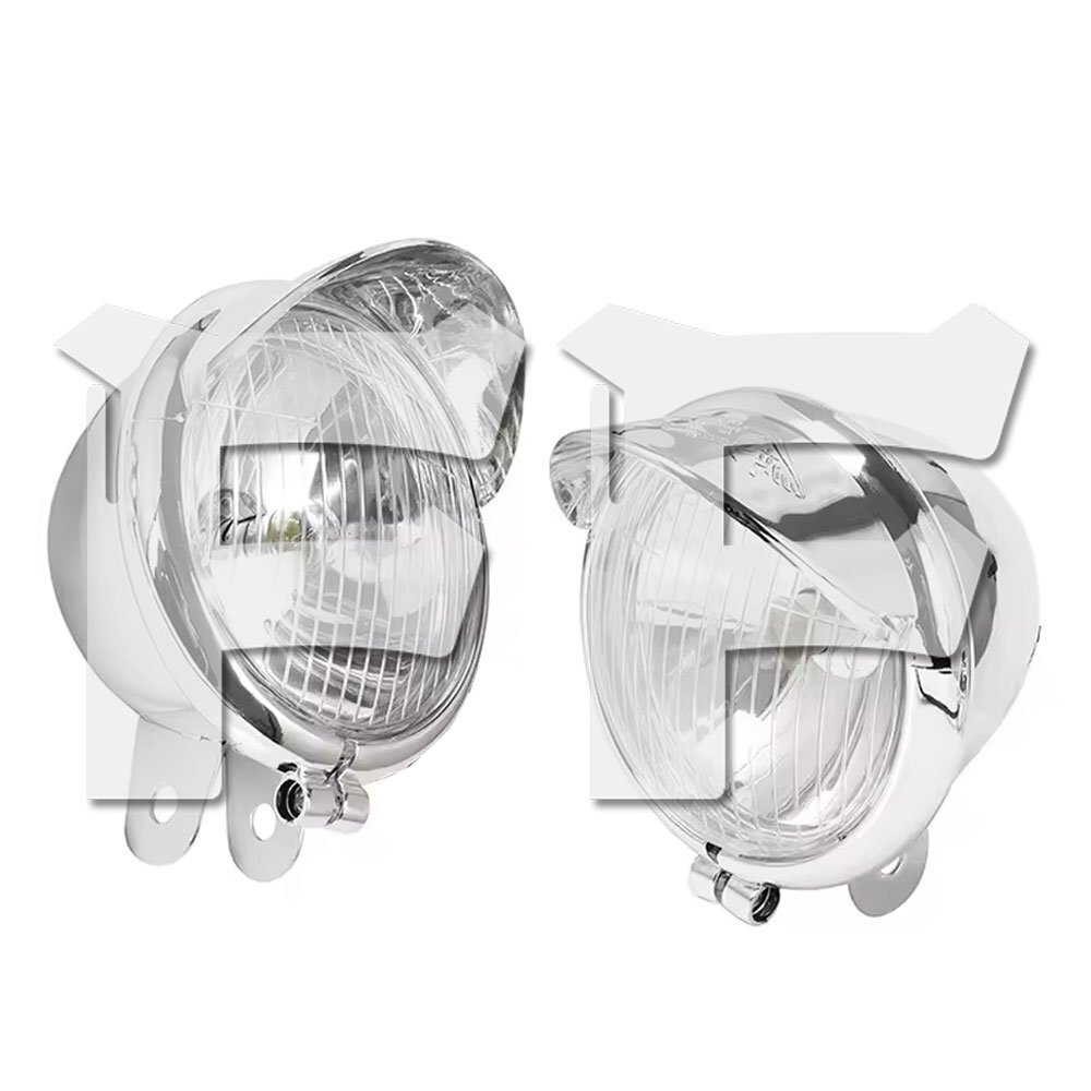 レトロ 4.5インチ フォグランプ アンバー ハーレー ソフテイル ホンダ ヤマハ スズキ 車検対応 クローム オートバイ 汎用拍卖