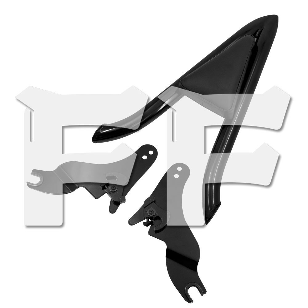 ハーレー ツーリング ロードキング エレクトラグライド ストリート 09-23 22インチ シーシーバー 背もたれ ブラック カスタム パーツ拍卖