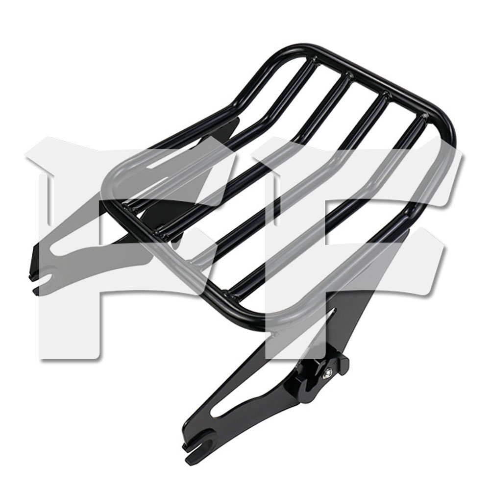 荷物ラック ラゲッジラック バッグキャリア ハーレー エレクトラ ストリートグライド ロードキング 09-24年式 ブラック パーツ拍卖