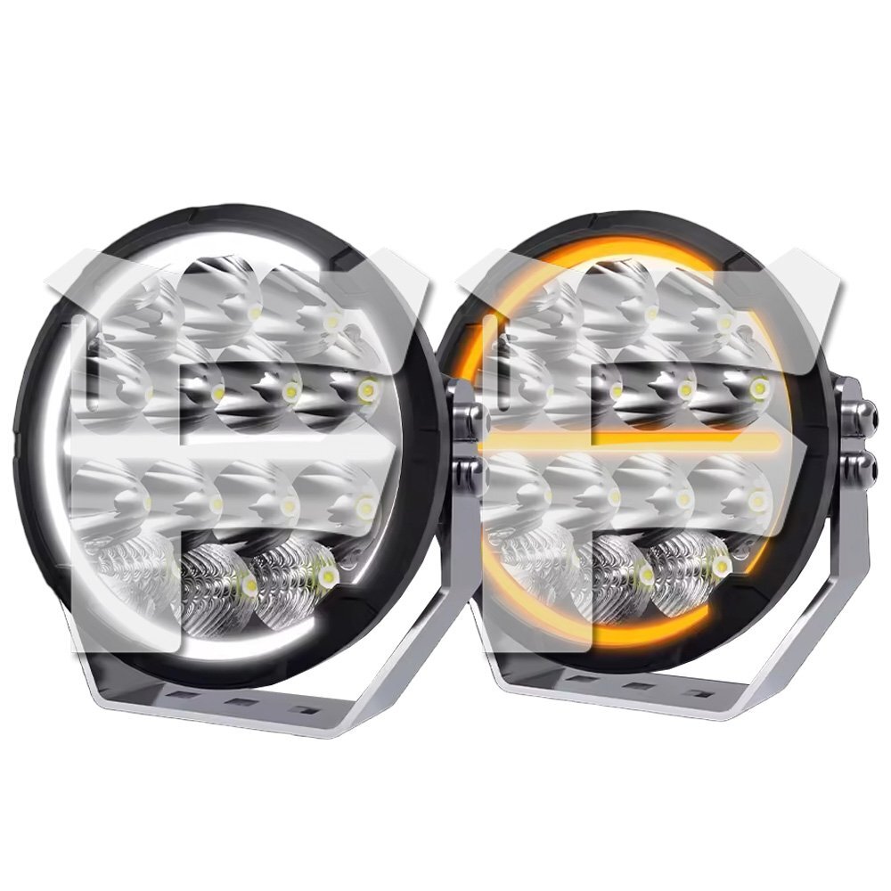 送料無料.. Eマーク 6.5インチ LED ワークライト 作業灯 ホワイト デイライト ホワイト/アンバー タコマ ジープ ジムニー トラック 2個拍卖