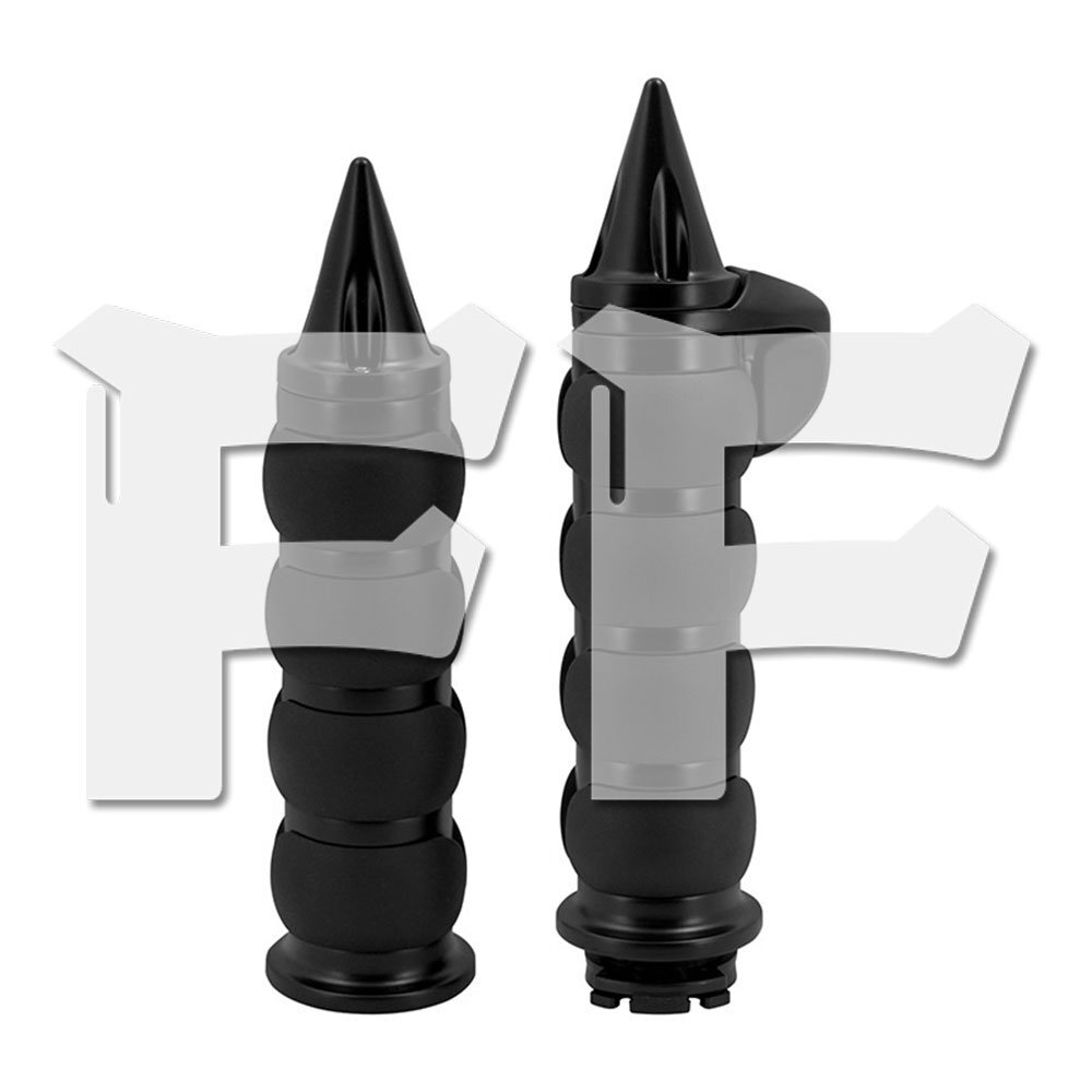 25mm 1インチ ブラック ハンドグリップ ハーレー チョッパー ボバー カフェレーサー ほとんどのバイクに適合!!拍卖