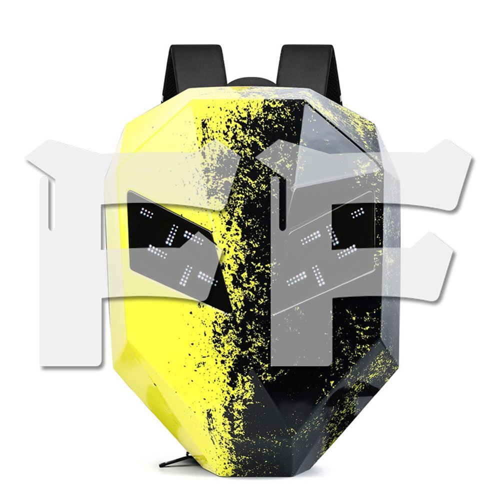 送料無料.. 悪魔の眼 プログラム可能なLEDスクリーン LEDバック ヘルメット収納可能 ノートPC収納 自転車 オートバイ バイク 日本語アプリ拍卖