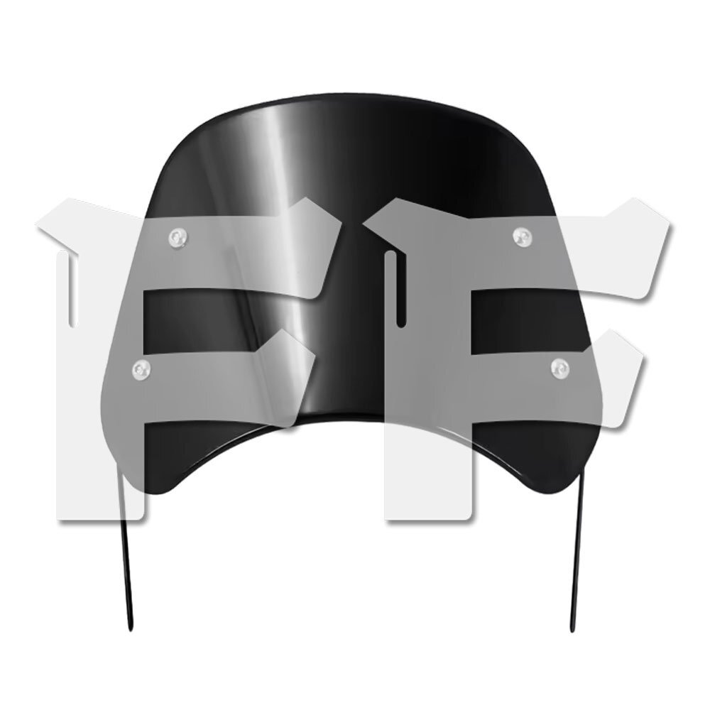 送料無料.. オートバイ フロントウィンドスクリーン ウインドシールド スポイラーエアデフレクター ブラック パーツ バイク 汎用拍卖