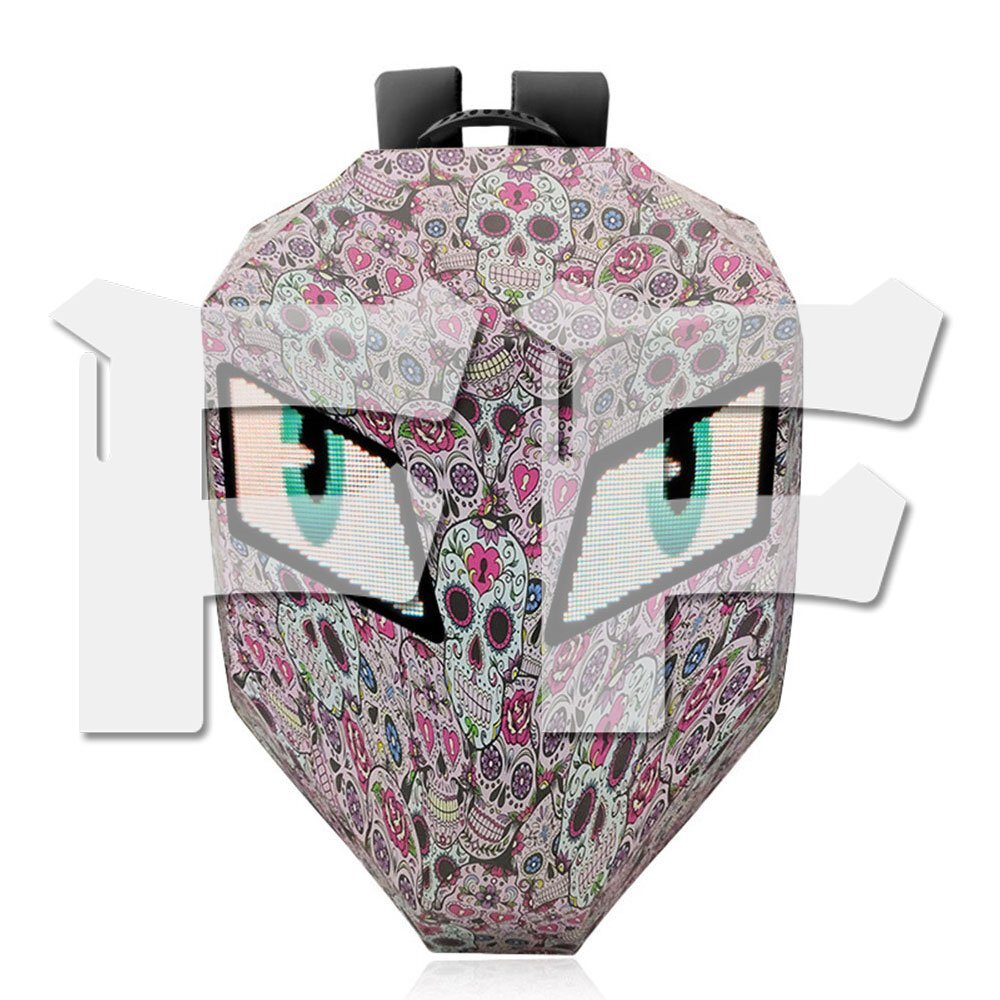 悪魔の眼 プログラム可能なLEDスクリーン LEDバック ヘルメット収納可能 ノートPC収納 自転車 オートバイ バイク 日本語アプリ拍卖