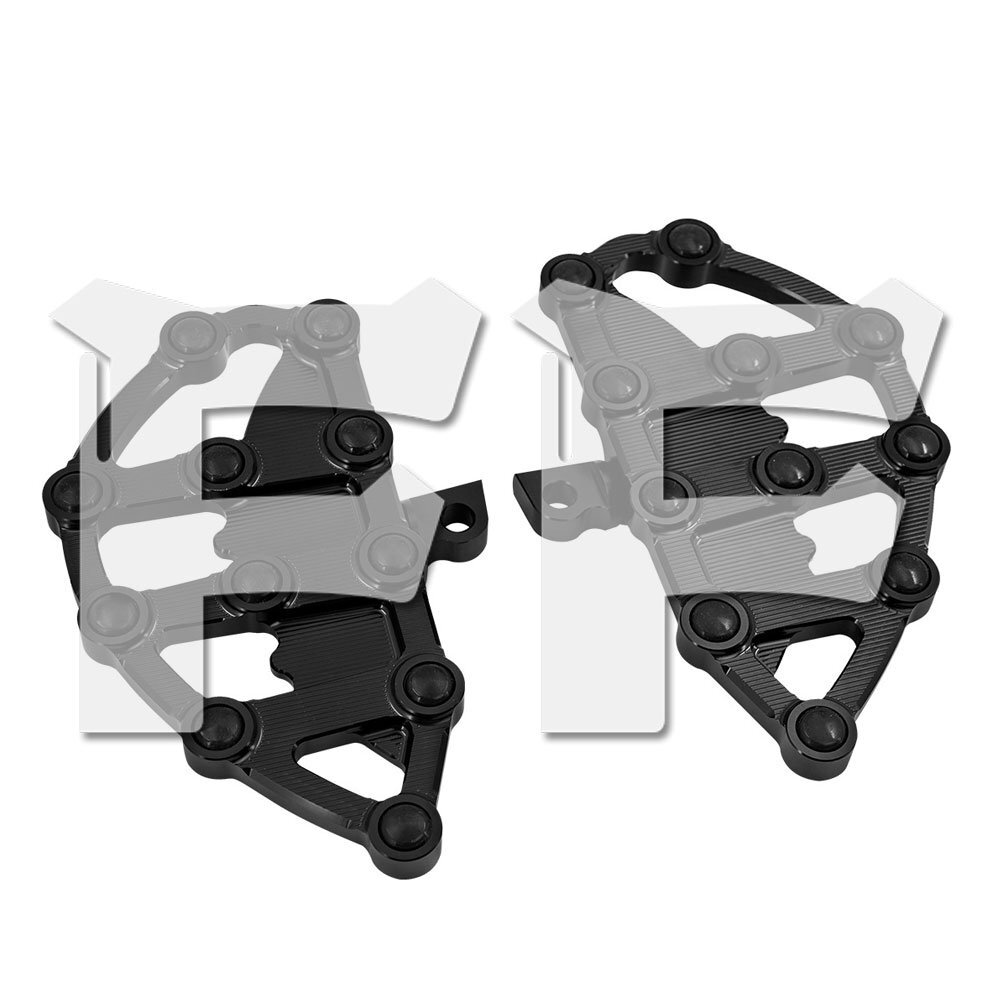 ハーレー スポーツスター ツーリング ソフテイル ダイナ リア フットペグ フットボード CNC ブラック パーツ アクセサリー カスタム拍卖