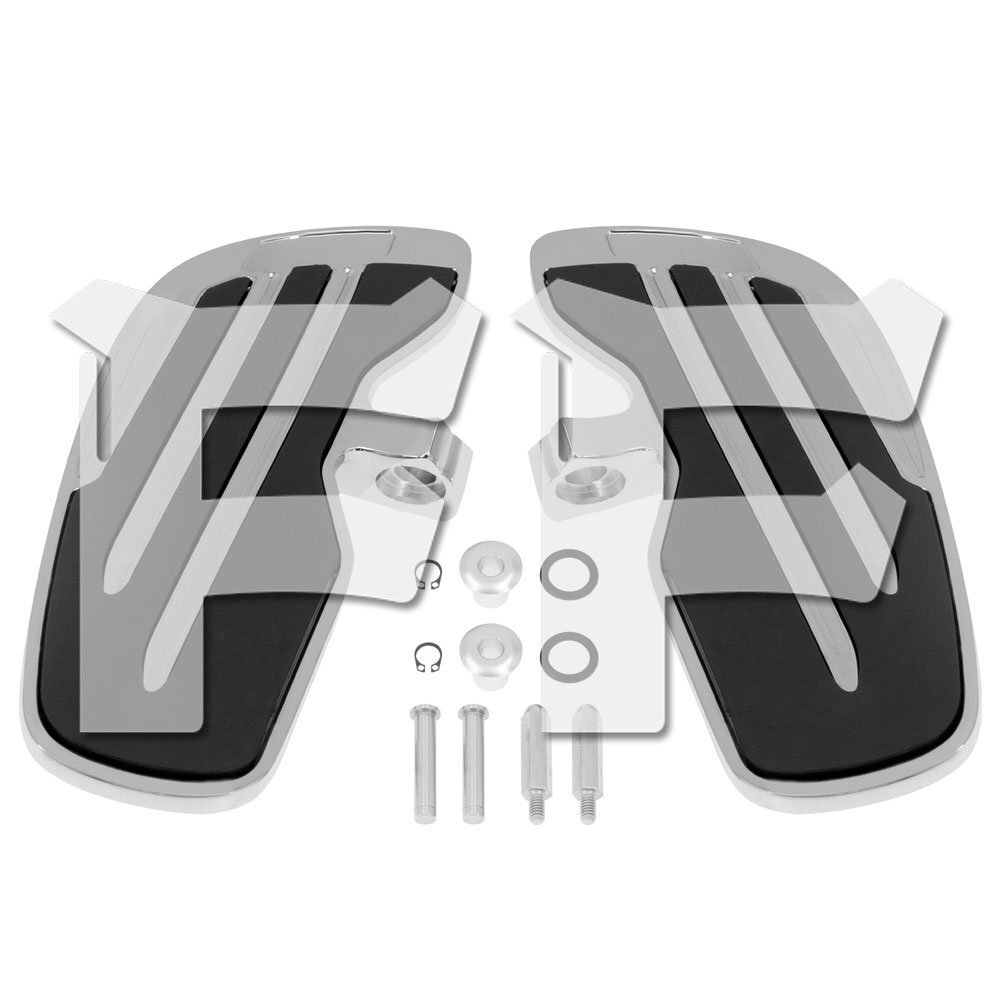 送料無料.. インディアン スカウト 60 ボバー 15-22 フロント 拡大 ドライバー フットペダル フットペグ ペダル 黒/銀 パーツ カスタム拍卖