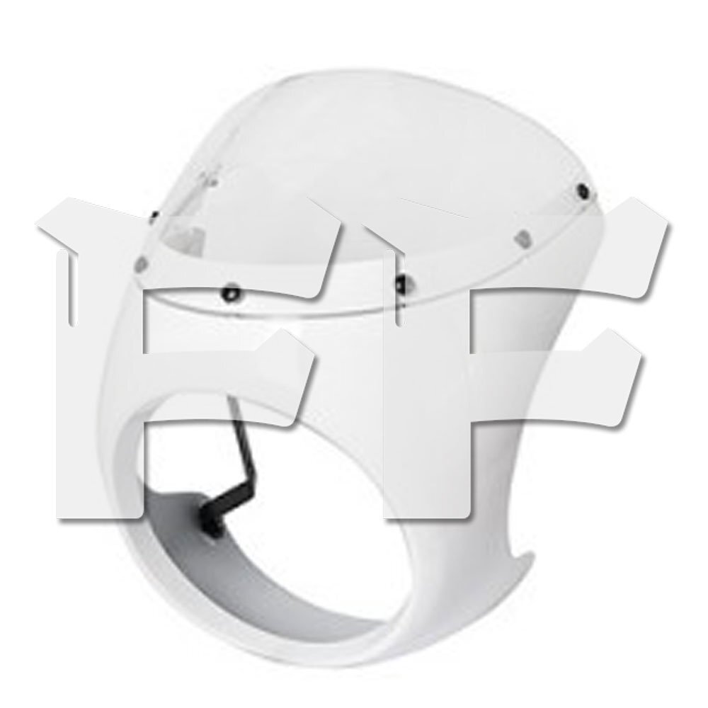 オートバイ 7インチ ヘッドライト フェアリング カバー カウル ハーレー ホンダ ヤマハ スズキ 光沢白 ホワイト 透明 PIG-LC-WT拍卖