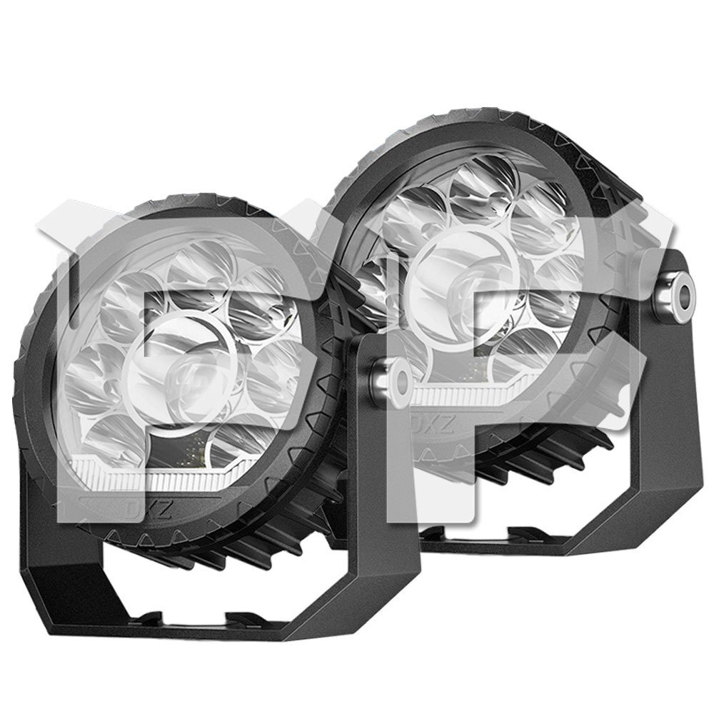 4インチ 43W 作業灯 LED ワークライト ホワイト イエロー 4300LM スポットライト プロジェクターレンズ 建築機械 道路照明 工事現場 2個拍卖