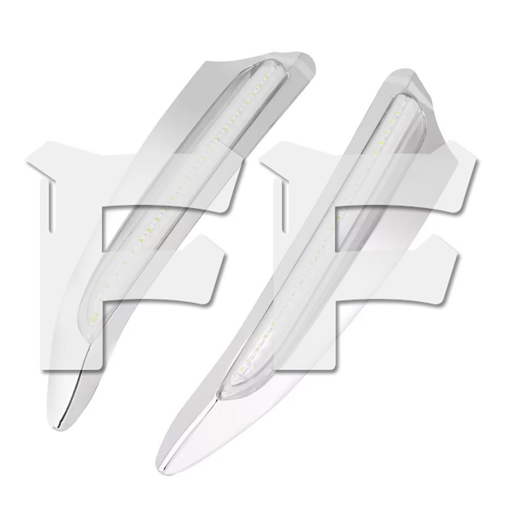 ホンダ ゴールドウイング 18-21 フロント ウインカー デイライト LEDライト ホワイト アンバー フェアリング シルバー パーツ拍卖