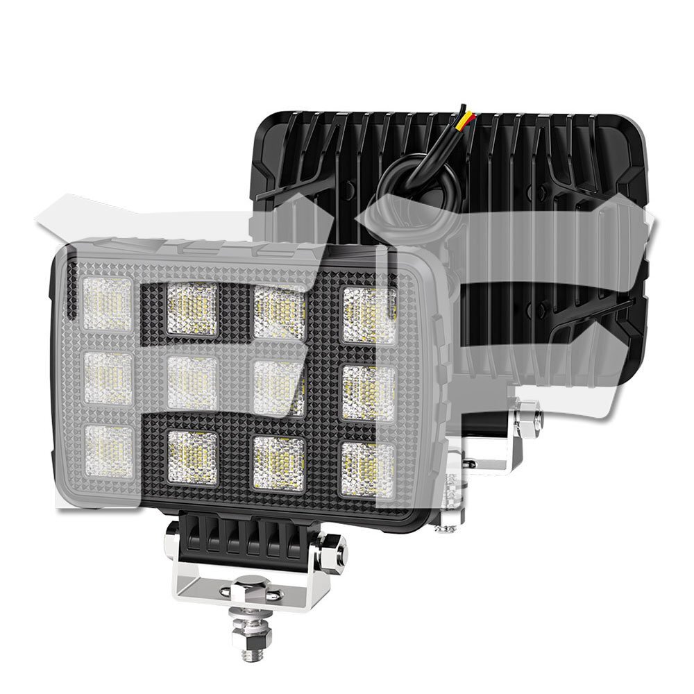 送料無料.. 5.7インチ 作業灯 LED ワークライト 二色切替タイプ ホワイト/イエロー 2個 警告灯 投光器 ジープ ジムニー 汎用 多用途拍卖