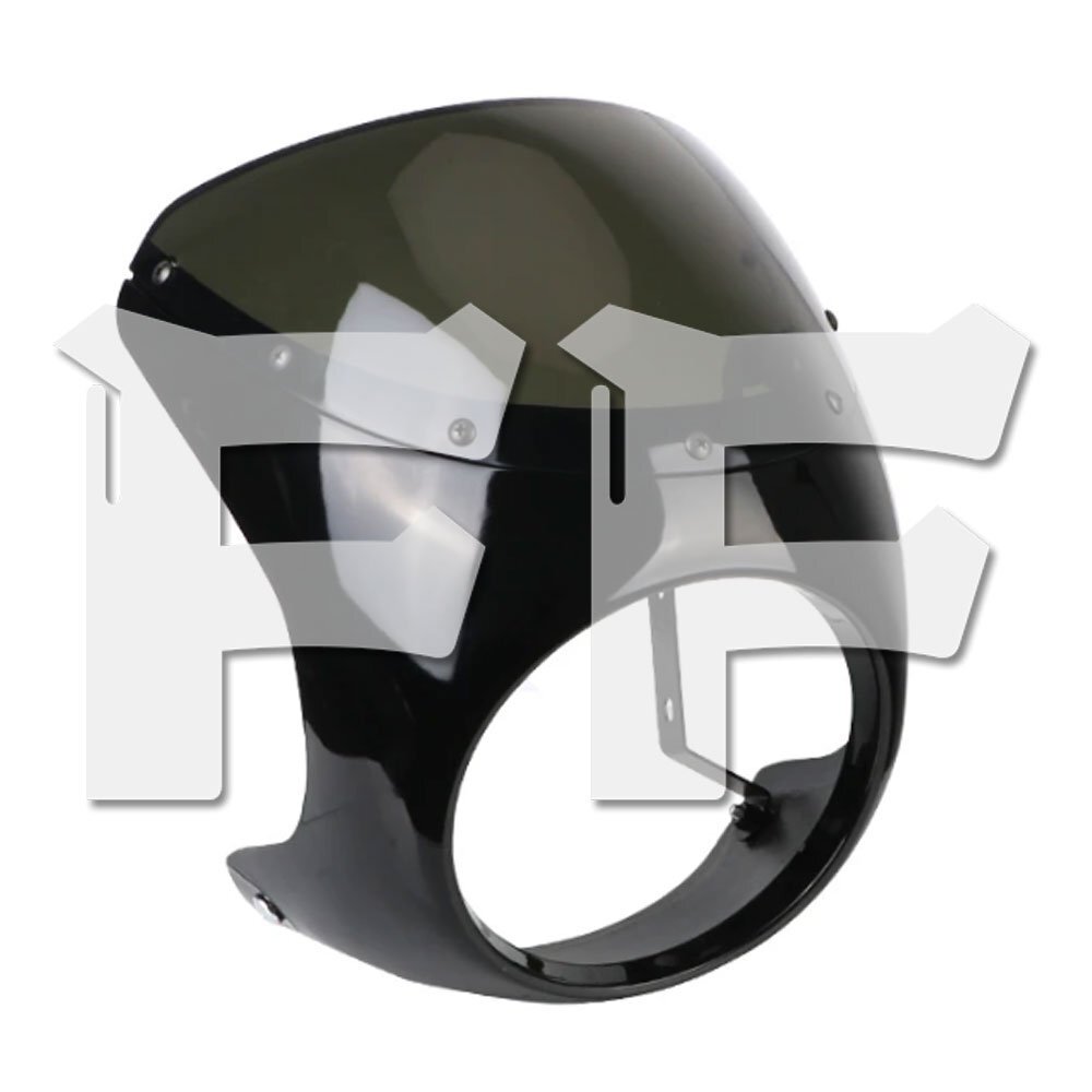 オートバイ 7インチ ヘッドライト フェアリング カバー カウル ハーレー ホンダ ヤマハ スズキ 光沢黒 灰色 PIG-LC 新品拍卖