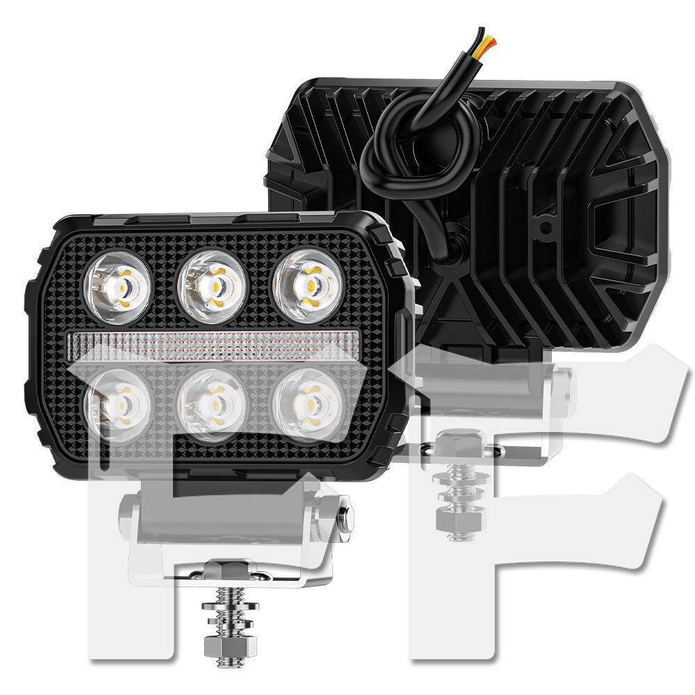 4.5インチ 作業灯 LEDワークライト 29W 4モード ホワイト/イエロー/白黄/ストロボ 丸型 2900LM ジープ ジムニー オフロード SUV 大型車 2個拍卖