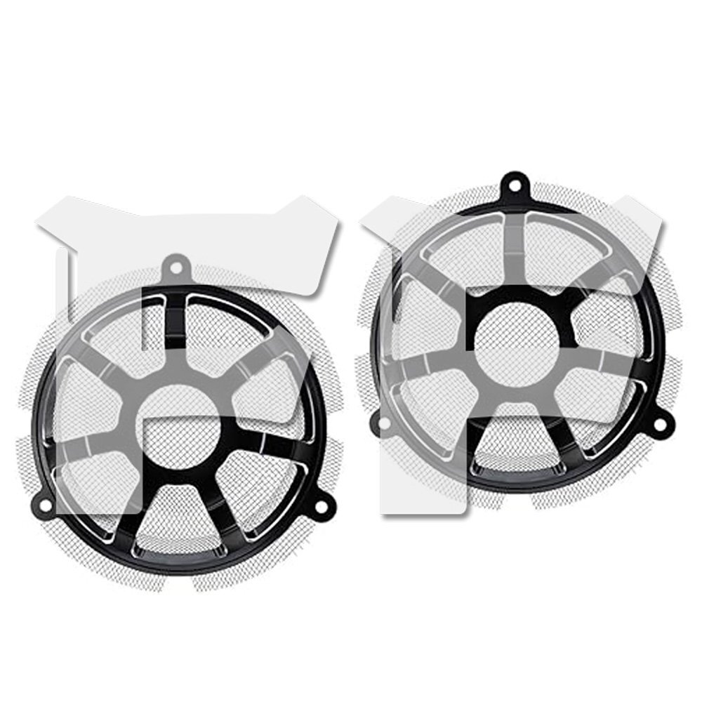 ハーレー ツーリング エレクトラ ストリート トライ CVO 14年-UP ホーンカバー スピーカーカバー アルミ合金 CNC ブラック パーツ拍卖