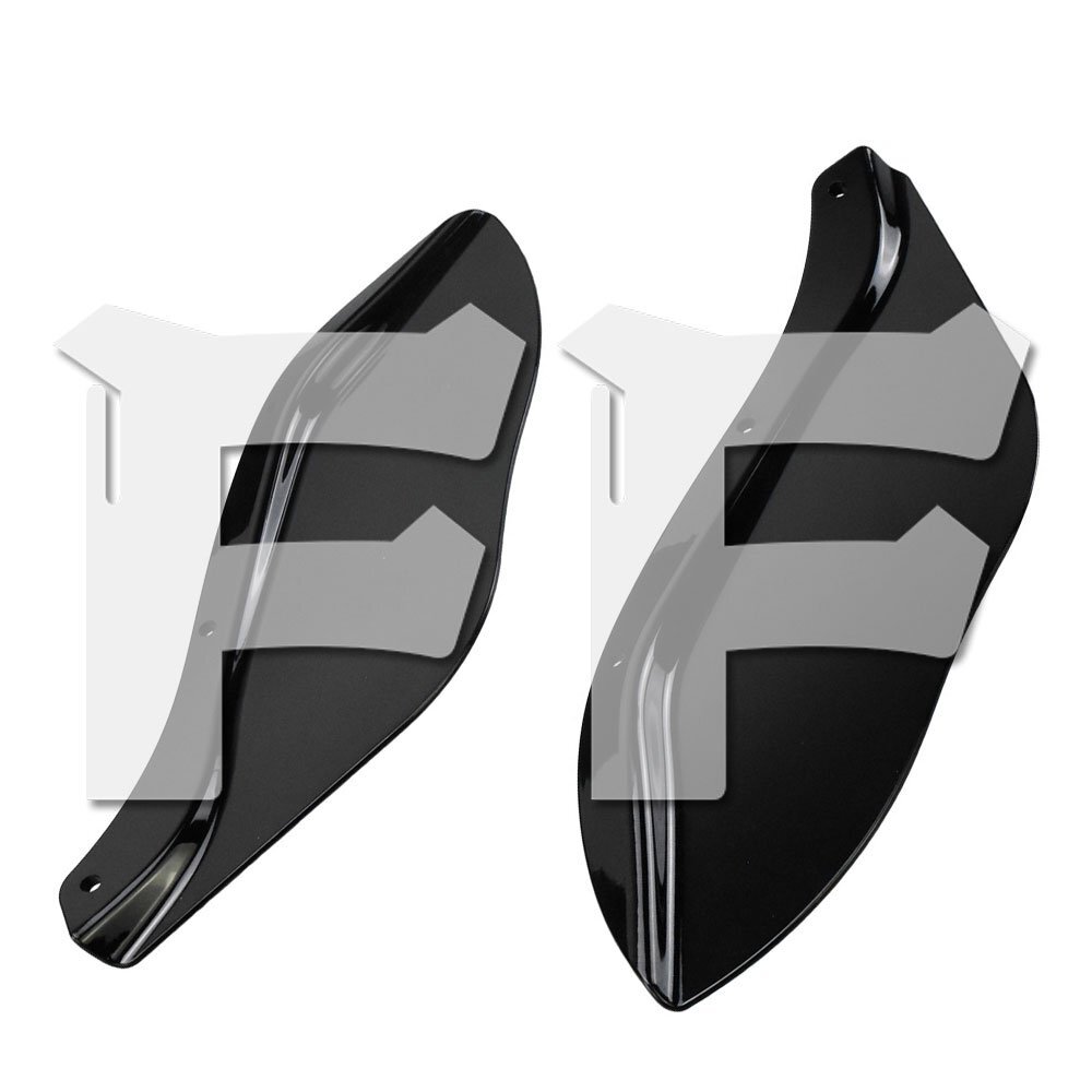 ハーレー ツーリング 96-13 サイド ウイング フロント ガラス エアディフレクター フェアリング ブラック パーツ アクセサリー拍卖