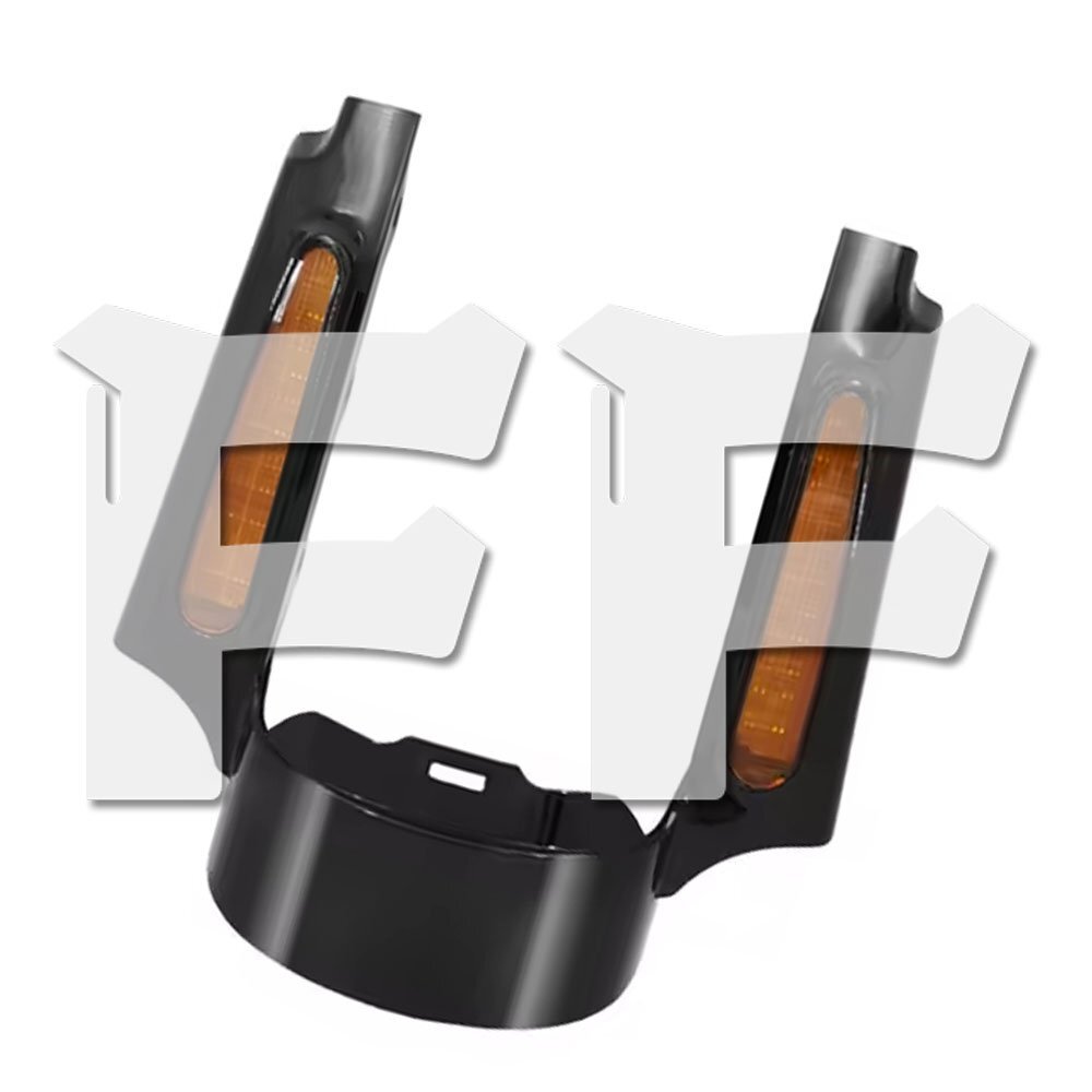 ハーレー ツーリング ロードグライド 09-13 リアフェンダー エクステンション LED ウインカーライト (オレンジ)拍卖