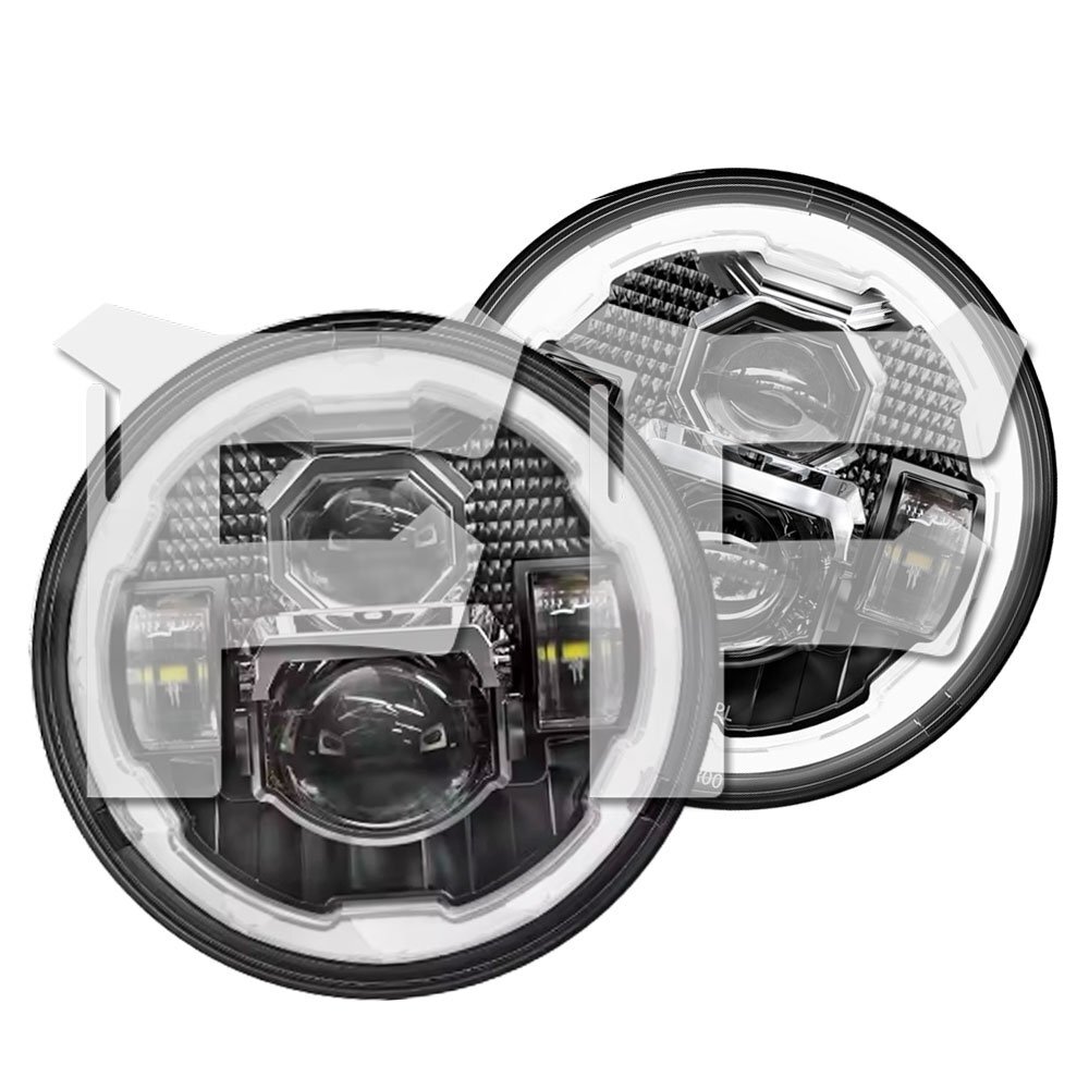 送料無料.. 日本仕様品 Eマーク DOT 7インチ ヘッドライト Hi.Low.DRL 6000K 10000LM ホワイト ジープ ラングラー JK TJ LJ 車検対応拍卖