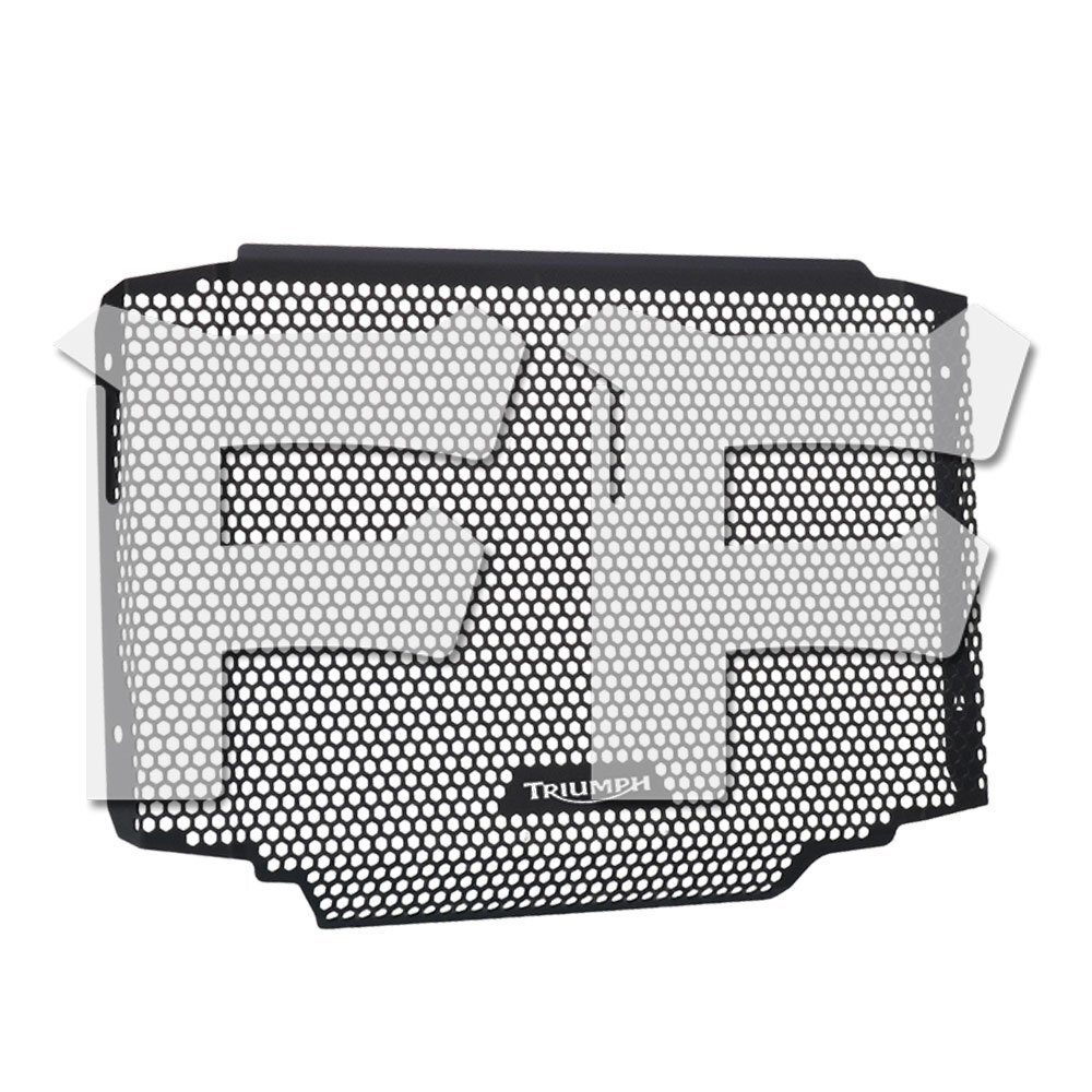 トライアンフ Trident 660 2021-2025 クーラー ウォータータンク ラジエーターガード ネットフェンダー カバー ブラック パーツ拍卖