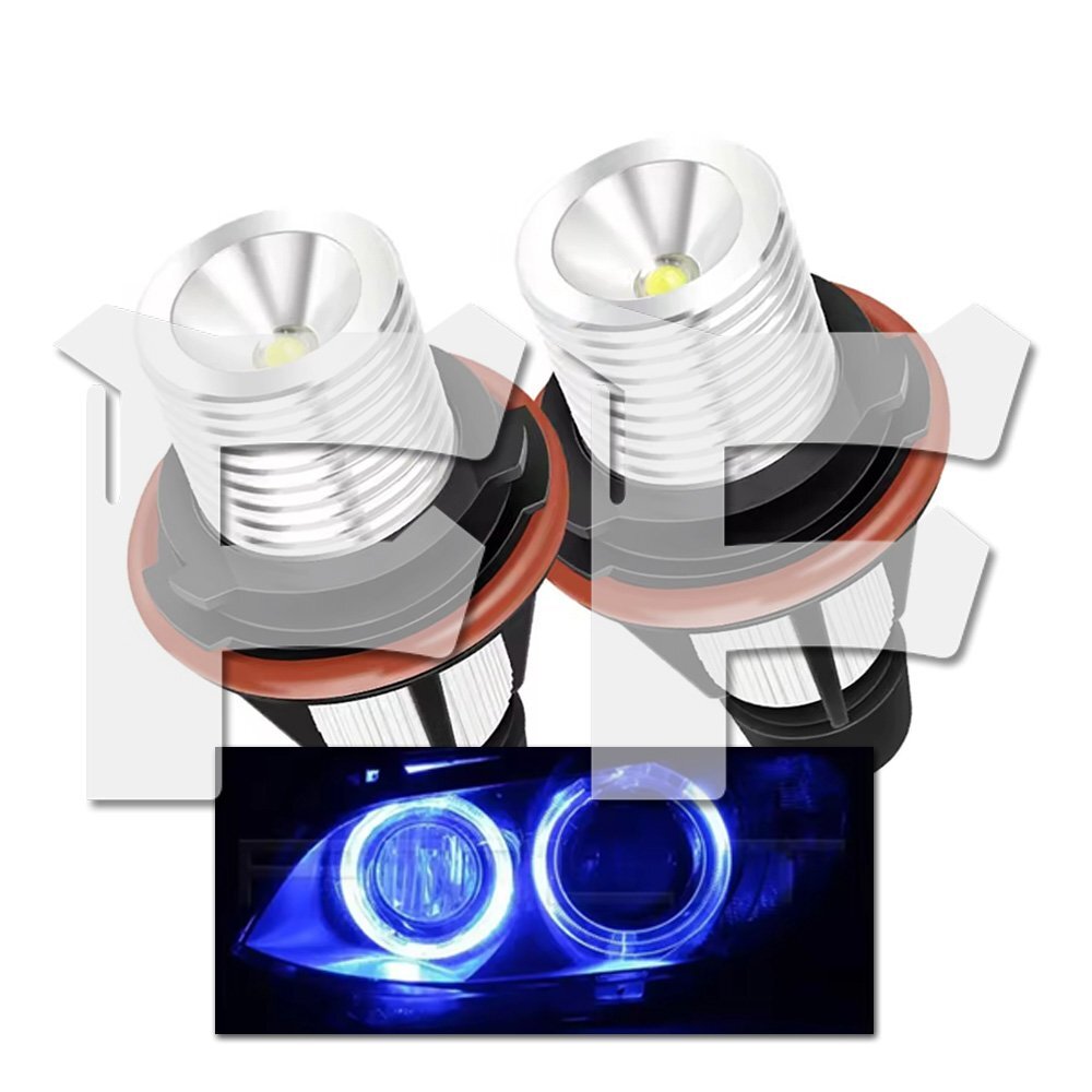 発光カラー:ブルー BMW イカリング エンジェルアイ E39 E59 E53 E60 E31 E63 E64 E65 E66 E83 E87 X3 X5 M6 M5 LEDライト 2個拍卖