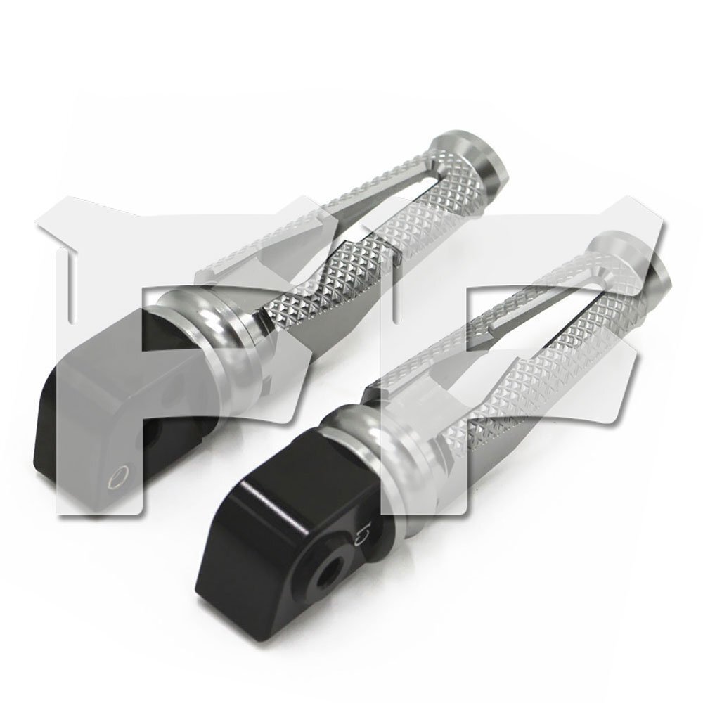 送料無料.. カワサキ Z650-1000SX ZX-10R/R/636/9R/12R/ GTR1400 ER-6N Ninja650 ZRX1200 リア フットペダル シルバー オートバイ パーツ拍卖