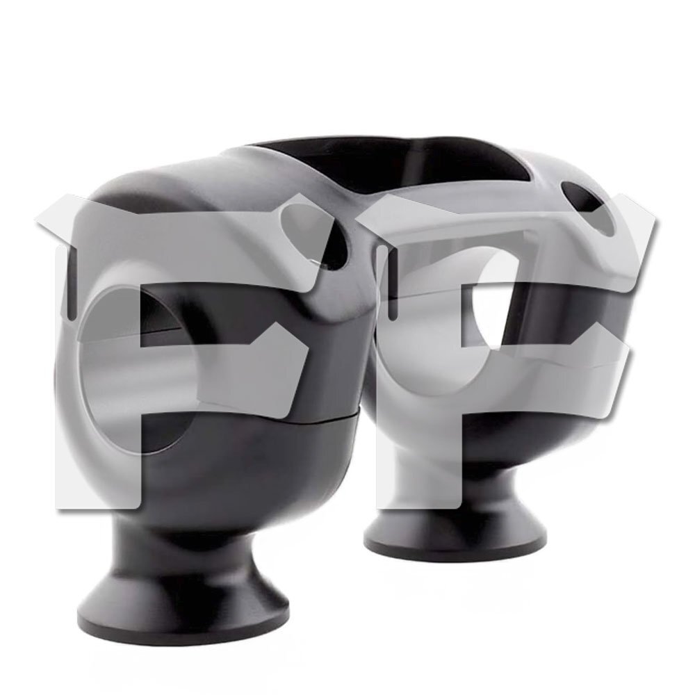 送料無料.. ハーレー ソフテイル ツーリング ダイナ 1.25インチ ハンドルバー ライザー 固定用 クランプ ブラック CNC パーツ カスタム拍卖