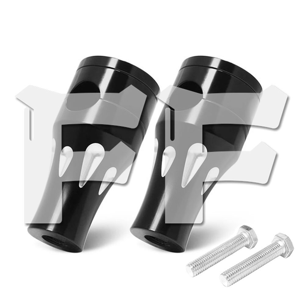 オートバイ ハンドルバーライザー 25mm 固定クランプ カワサキ ホンダ ヤマハ スズキ ハーレー CNC ブラック R-D-B-25 新品拍卖