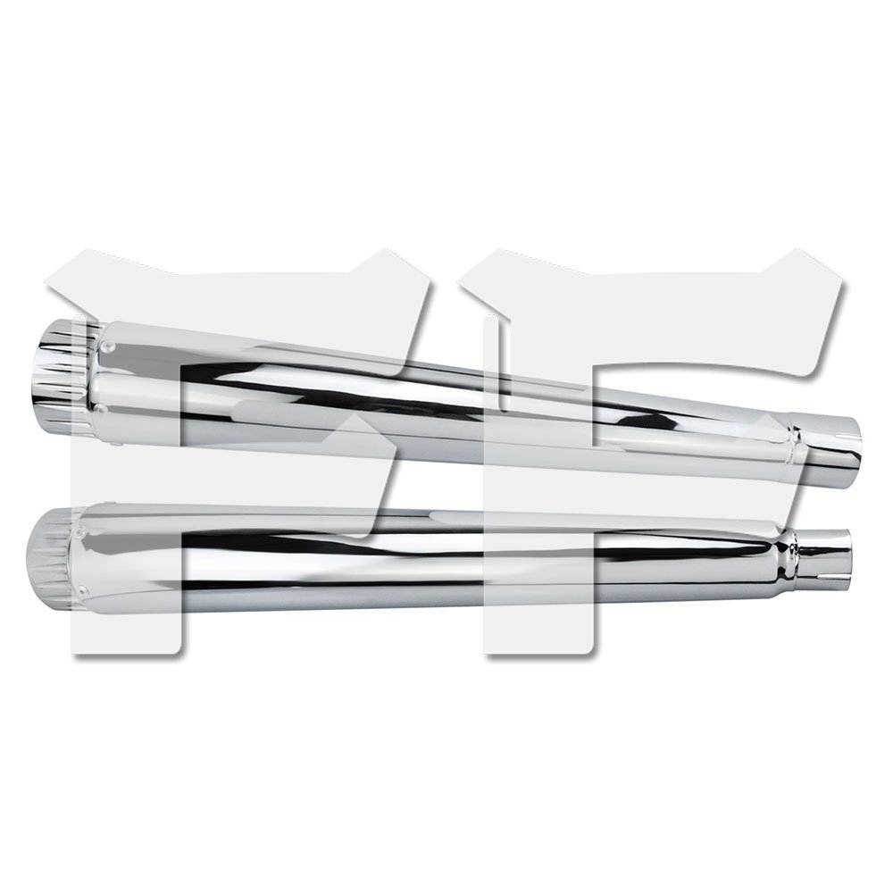 ハーレー ツーリング 17-20 モーターサイク ルエキゾーストパイプ スタッガードショート 排気管 シルバー パーツ カスタム拍卖