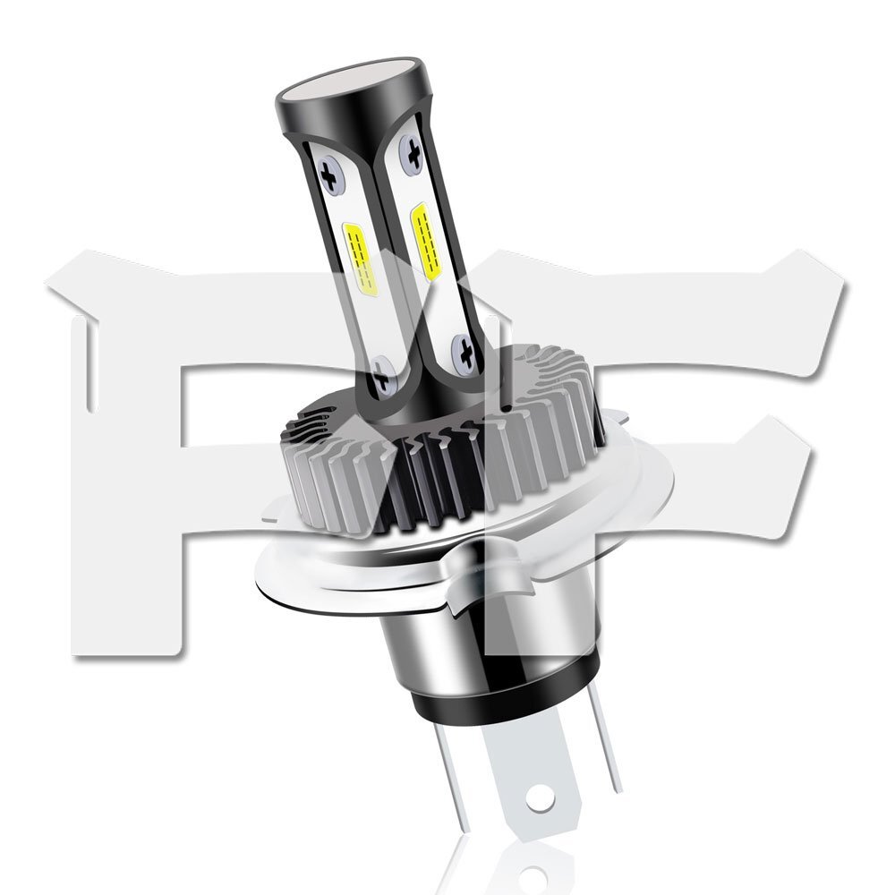 新発売 オートバイ バイク 20W H4 Hi.Low切替式 LED ヘッドライト 三面発光 6500K DC/AC兼用 角度調整 高輝度 3000LM T12 新品拍卖