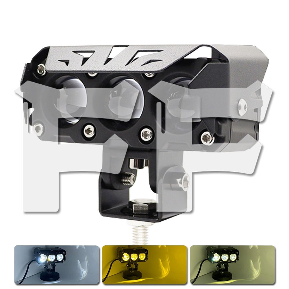 送料無料.. 3モードタイプ 54W スッポトライト イエロー・ホワイト 作業灯 オートバイ バイク ジープ SUV LED フォグライト 1個拍卖