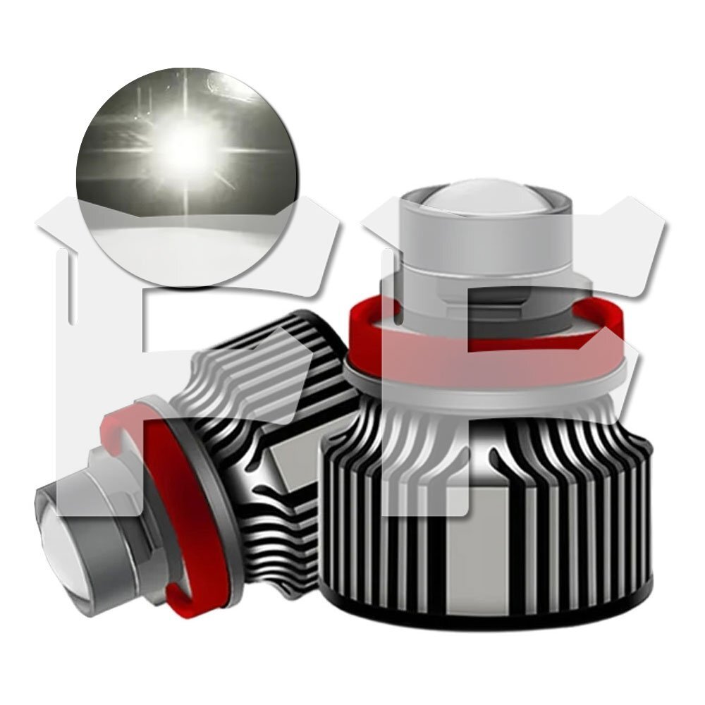 送料無料.. H8 H11 H16 兼用 40W ホワイト 6000K 車検対応 8000LM プロジェクターレンズ LED ヘッドライト フォグランプ キャンセラー拍卖