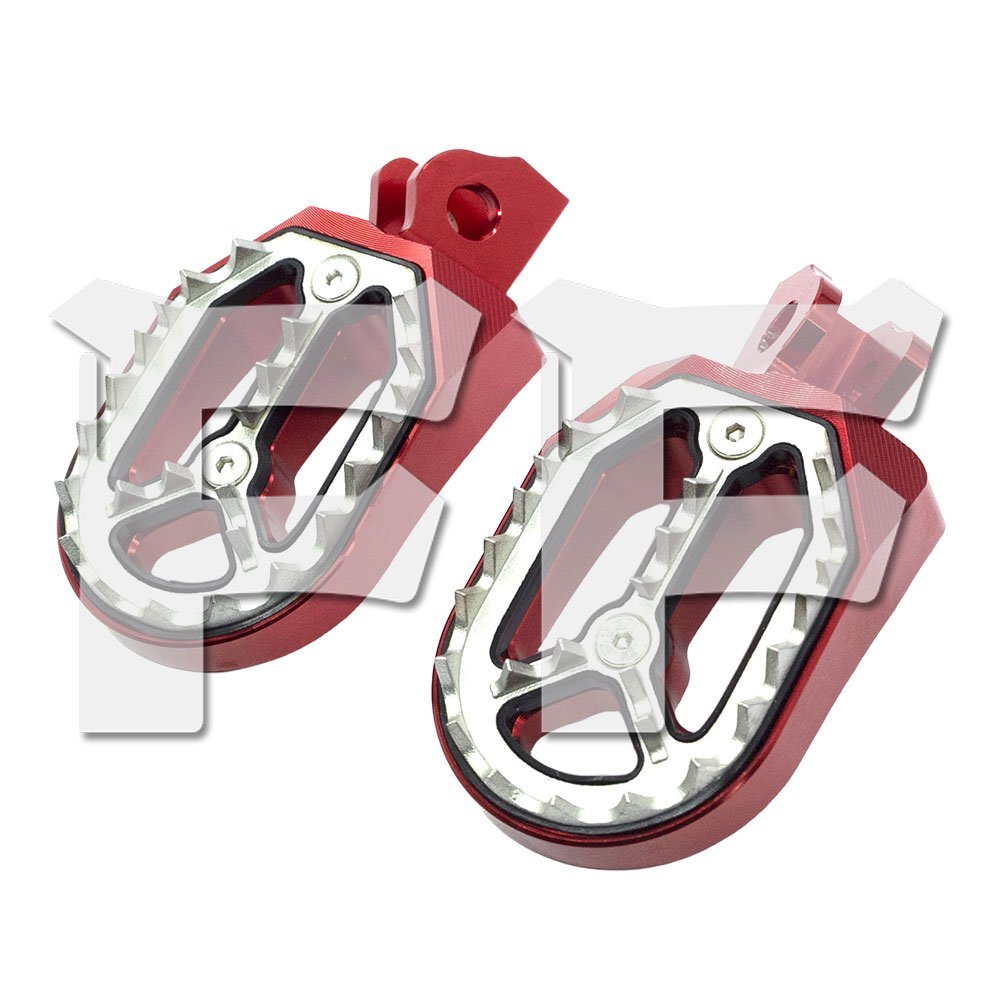 送料無料.. 歯フットペグフットレストステップ カワサキ KLX230 230S SE SM KLX230R KLX150 L S BF KLX125 レッド パーツ拍卖