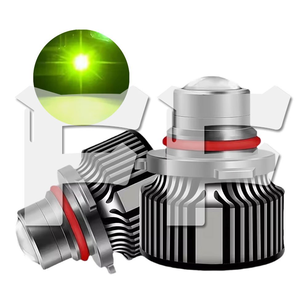 送料無料.. HB4 40W グリーン 15000K 8000LM プロジェクターレンズ LED ヘッドライト フォグランプ キャンセラー内蔵 高品質 高輝度拍卖