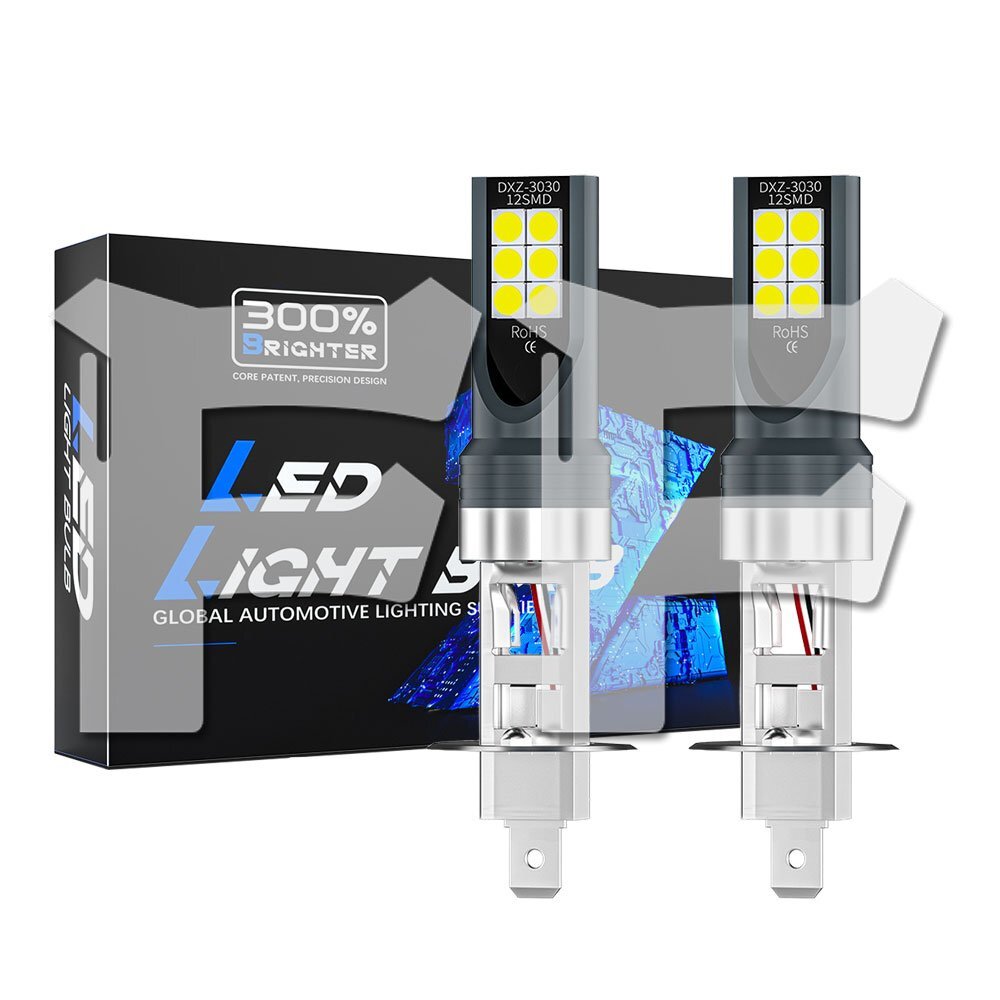 H1 CREE3030チップ搭載 LED ヘッドライト フォグランプ 6500K ホワイト 3000LM 新車検対応 高品質 高輝度 1年保証拍卖