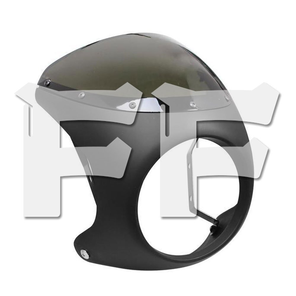 オートバイ 7インチ ヘッドライト フェアリング カバー ハーレー ホンダ ヤマハ スズキ マットブラック 灰色 PIG-LC 新品拍卖