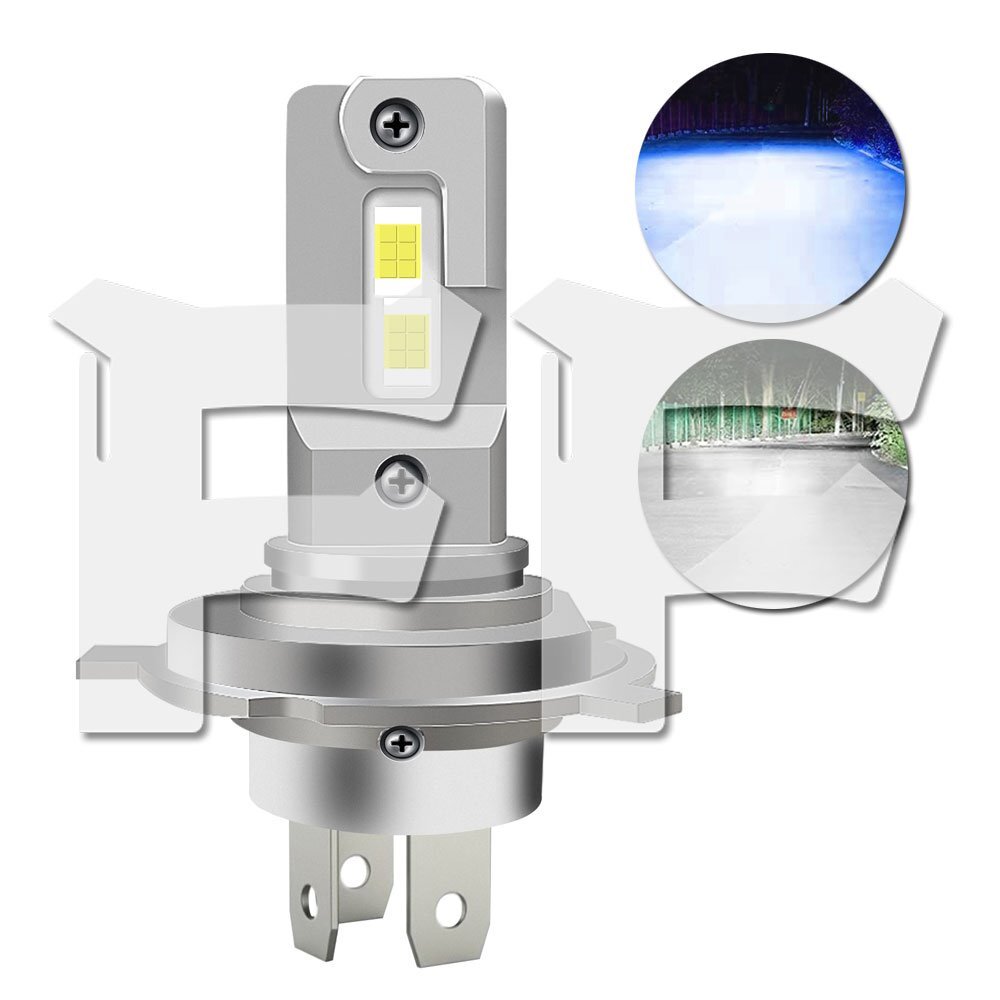 送料無料● 30W H4 Hi.Low切替式 HS1 ハイ・ロー 発光色:Hi/ホワイト・Low/ブルー 6500K 10000K LED ヘッドライト バイク DC/12V 汎用 1個拍卖