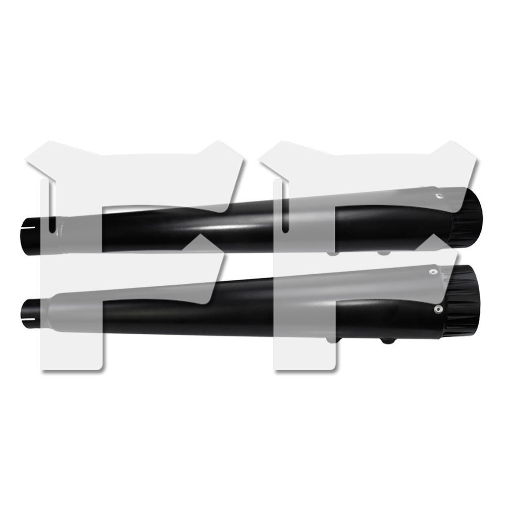 送料無料.. ハーレー ツーリング 17-20 モーターサイク ルエキゾーストパイプ スタッガードショート 排気管 ブラック パーツ カスタム拍卖