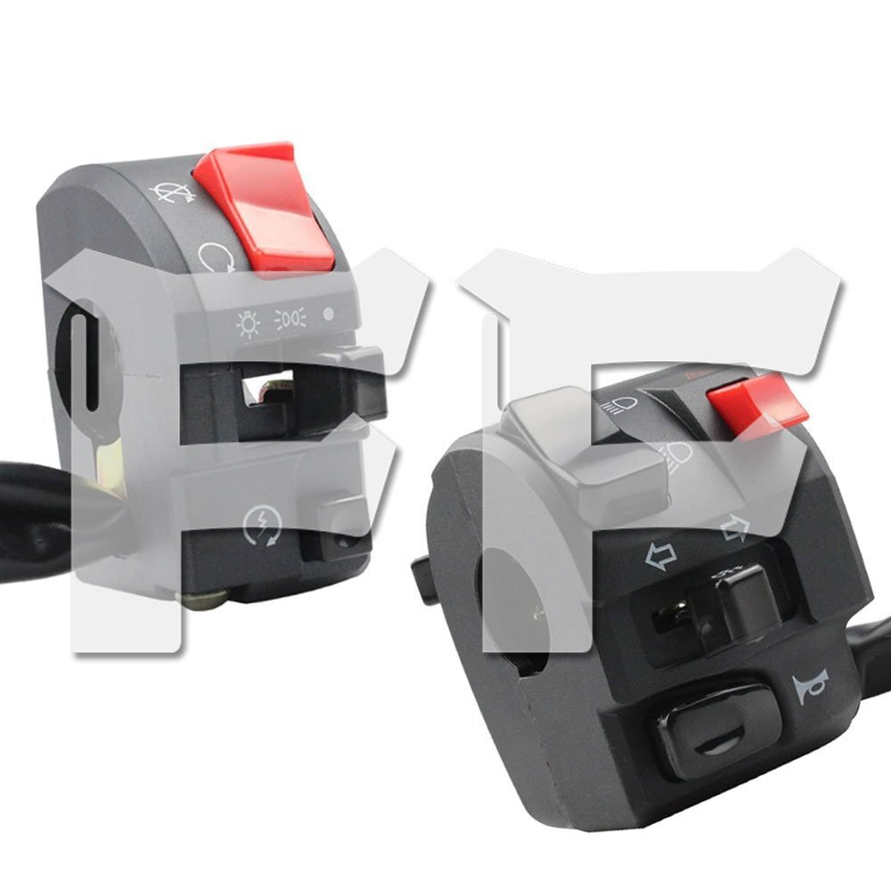 22mm オートバイ ハンドルスイッチの組み合わせ ホーン ステアリング ヘッドライト スタート 配線付 ホンダ スズキ GNKG-A 新品拍卖