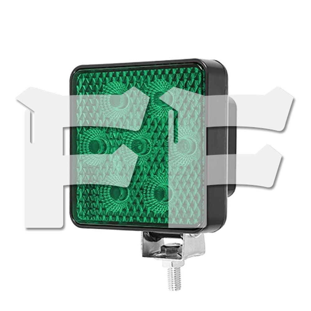 送料無料..グリーン ストロボ フラッシュ 警告灯 緊急灯 警告ビーコン 12V/24V LED 作業灯 トラック ボート 船舶 建設機械 工事現場 6個拍卖