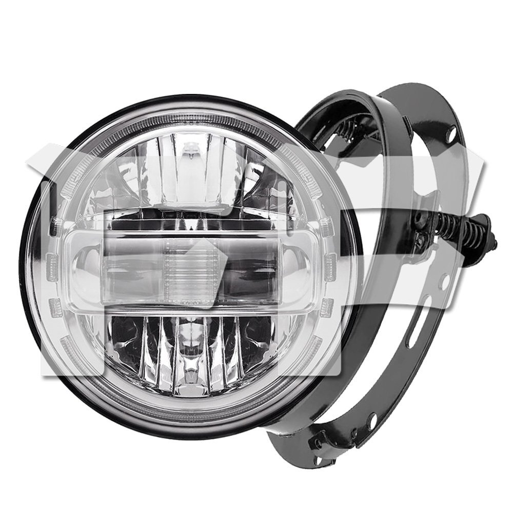 送料無料.. JP仕様 LED 7インチ ヘッドライト ハイ・ロー・デイライト ブラケット DOT オートバイ バイク ハーレー ホンダ スズキ ヤマハ拍卖
