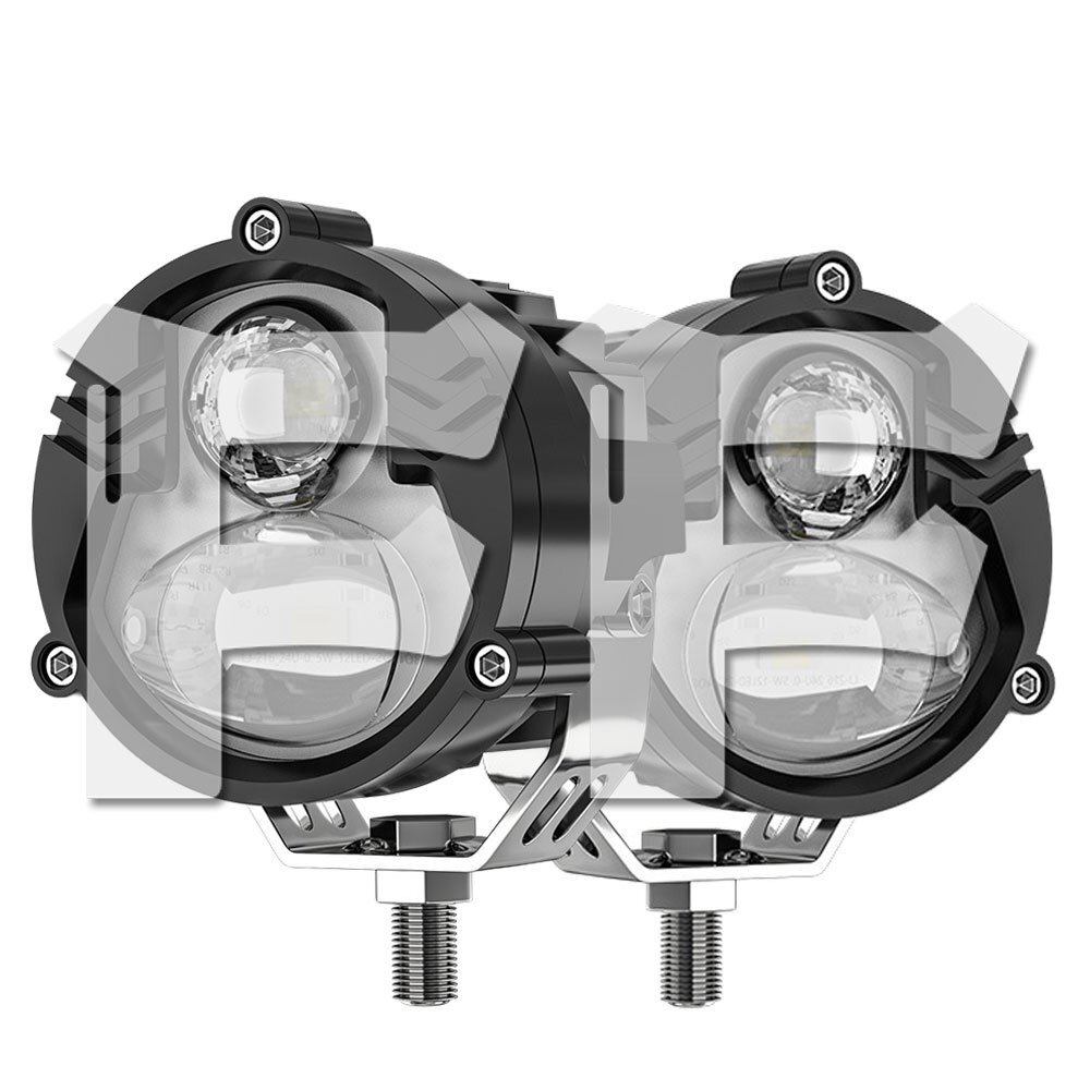 LED フォグランプ スポットライト ホワイト/イエロー/ 白黄同時/ハイ・ロー切替 オートバイ 2個 汎用 ATV オートバイ拍卖