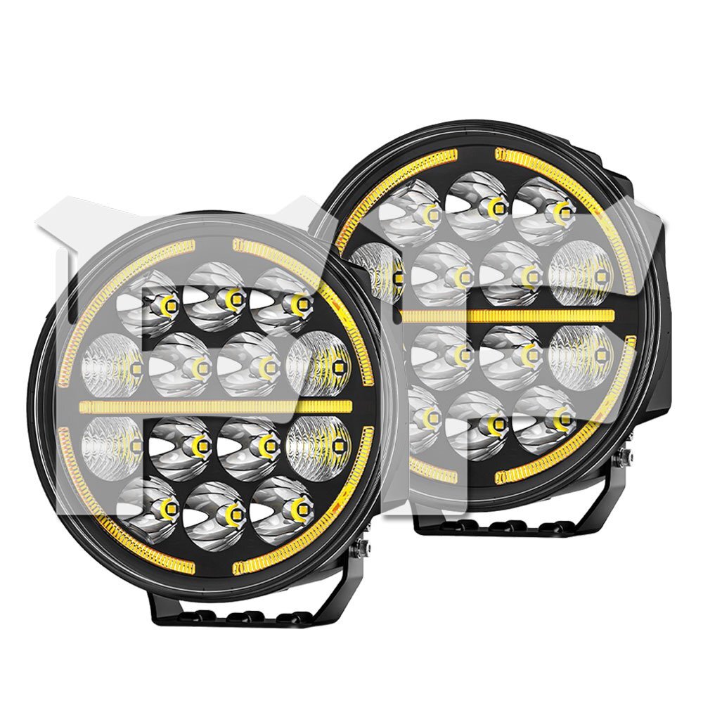 7インチ 作業灯 LED ワークライト スポットライト ディライト 60W 14000LM ホワイト アンバー ジープ タコマ ジムニー 2個拍卖