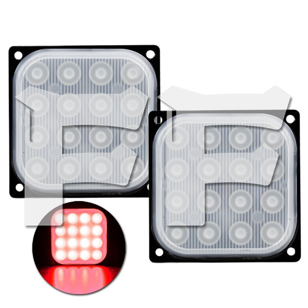 超薄型 レッド LED ライト ハザード ストロボ フラッシュ パトロール ライトバー 2モード 12V/24V 柔らかい光 建設機械 ボート 2個拍卖
