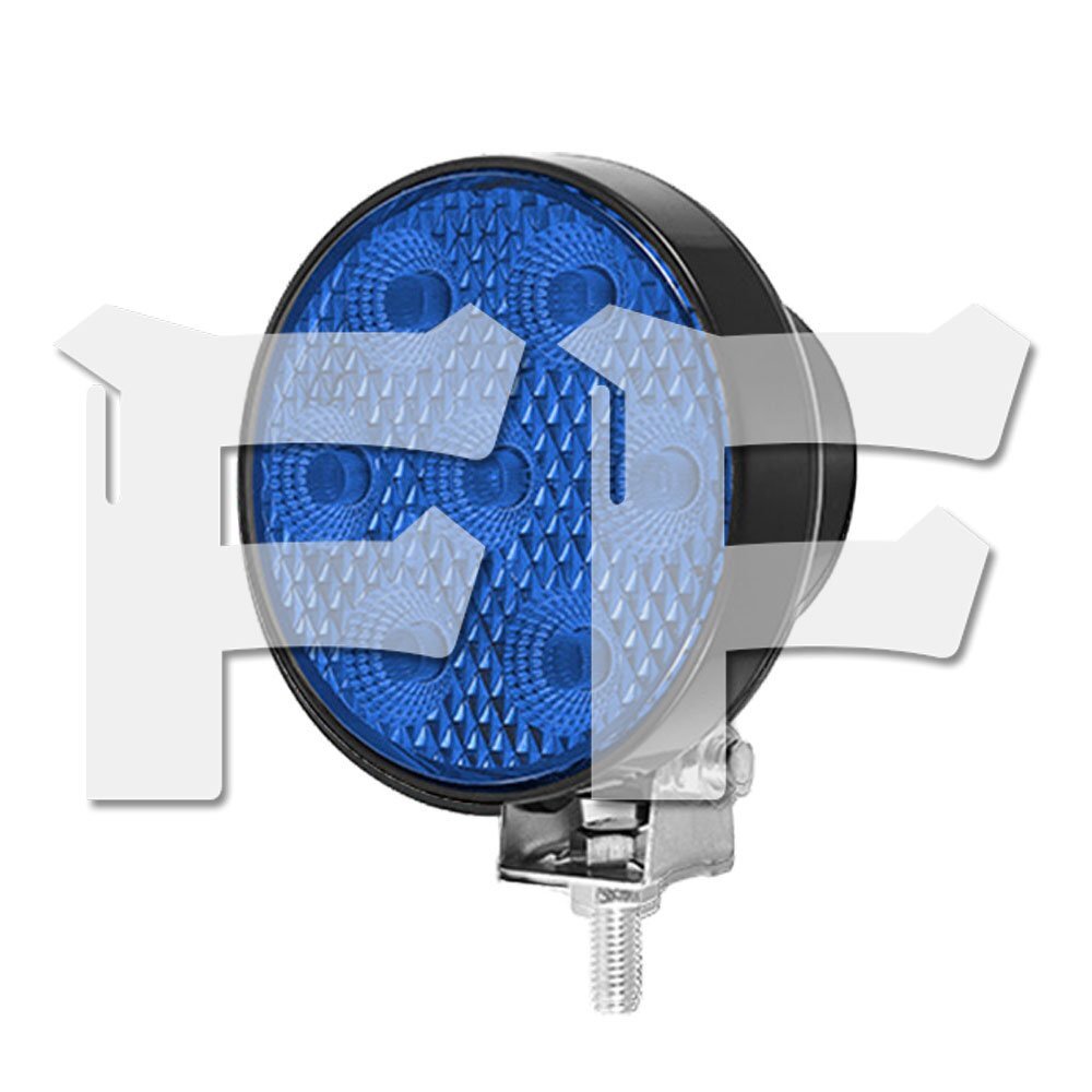 送料無料..ブルー ストロボ フラッシュ 警告灯 緊急灯 警告ビーコン 12V/24V LED 作業灯 トラック ボート 丸型 建設機械 工事現場 6個拍卖