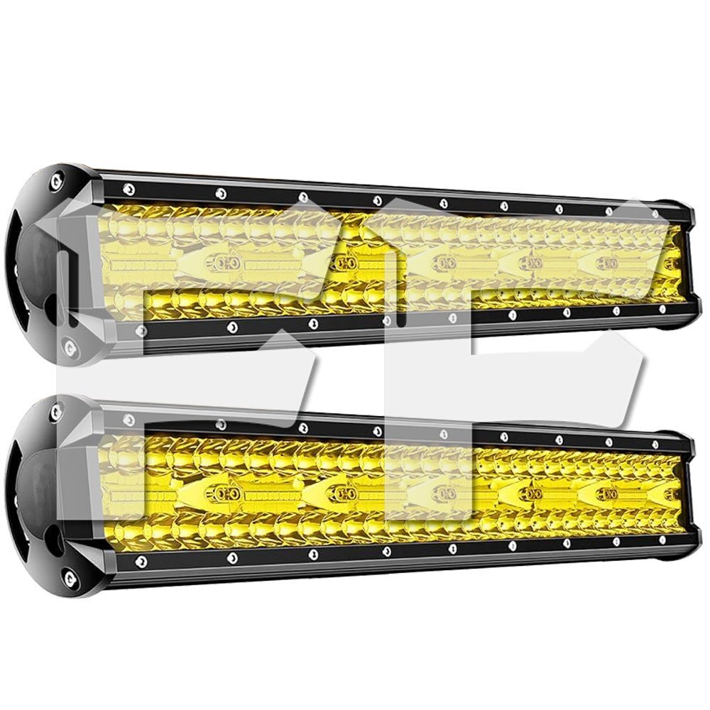 送料無料.. 17インチ LED ワークライト 作業灯 360W イエロー 照明 トラック SUV ボート 建設機械 工事現場 12V/24V兼用 SM360W 2個 新品拍卖