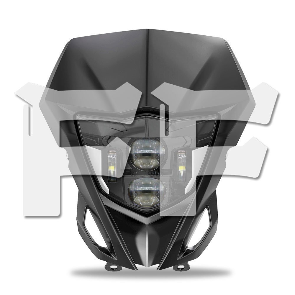 ヤマハ WR250F WR250R WR450F YZ250F YZ450F YZ LED ヘッドライト アセンブリー ライトカバー ブラック Eマーク ダートバイク拍卖